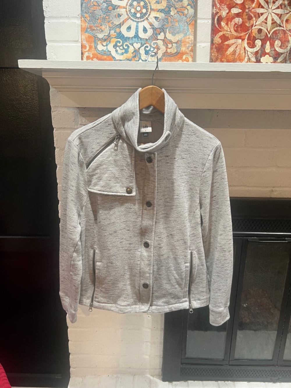 CAbi Light Gray Utility Jacket